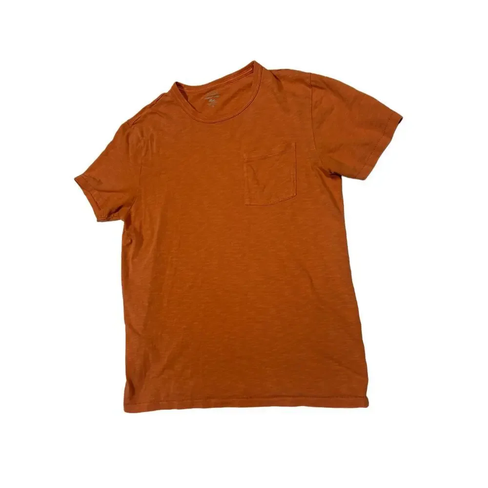 J.Crew Men’s Garment-Dyed Slub Cotton Pocket T-
Shirt Orange Medium - Picture 3 of 8